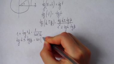 Kağıda matematiksel formüllerin yazılması.