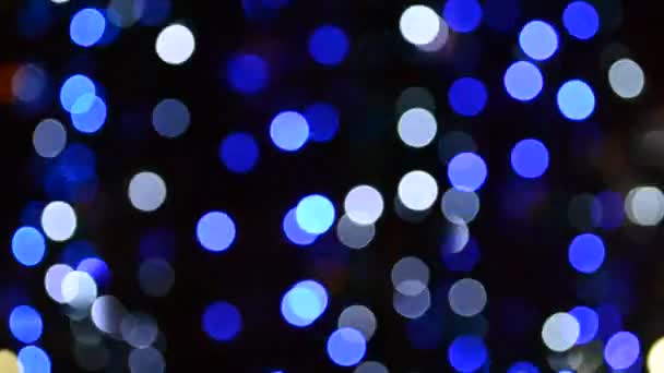 Defocused Image Shone Bulbs Christmas Tree — Stock Video