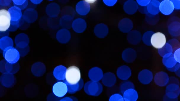 Fondo Abstracto Círculos Bokeh Azul — Vídeos de Stock