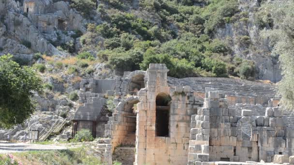 Tombes Pétroglyphiques Ancien État Lycie Turquie — Video