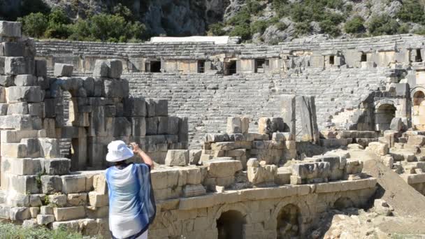 Grieks Romeins Amfitheater Turkije — Stockvideo