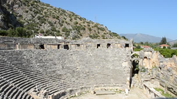 Anfiteatro Greco Romano Turquía — Vídeos de Stock