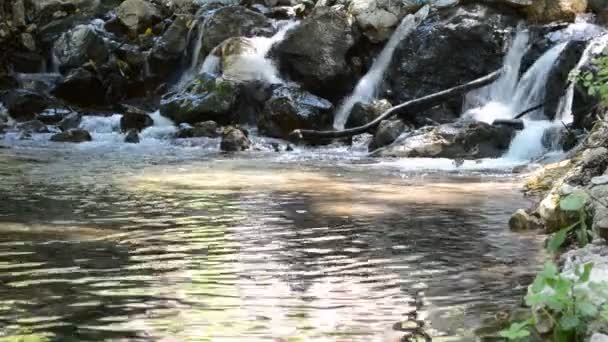 Rivière de montagne, chutes. Tir un beau paysage  