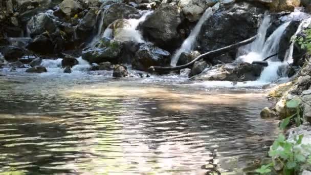 Rio Montanha Queda Fotografar Uma Bela Paisagem — Vídeo de Stock