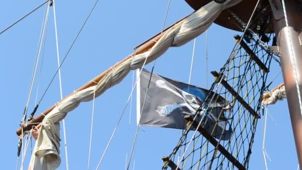 Disparos Barco Mar Mediterráneo — Vídeo de stock