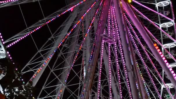 Roda Grande Atração Tiro Parque Diversões — Vídeo de Stock