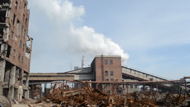 Vertido Residuos Industriales Planta — Vídeo de stock