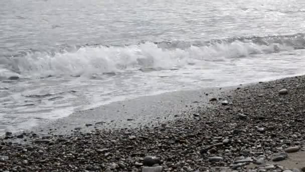 Kieselstrand Schießerei Nachmittag — Stockvideo