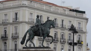 Puerta del Sol Meydanı, Madrid, İspanya.