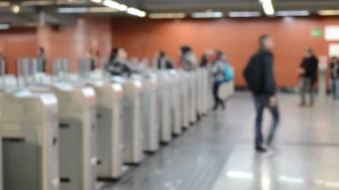 Metro, Madrid. İspanya 'da çekim.