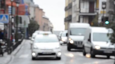 Madrid sokakları. İspanya 'da çekim.