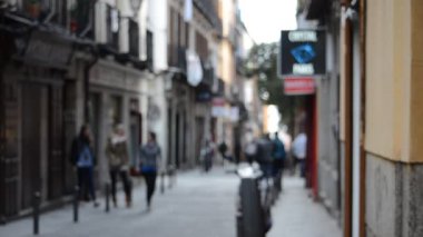 Madrid sokakları. İspanya 'da çekim.