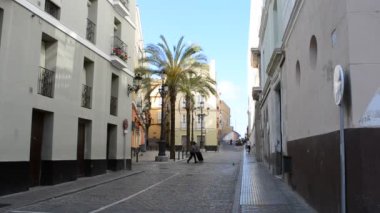 Cadiz şehri, İspanya, Endülüs. Cadiz sokakları