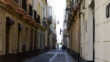 Cadiz şehri, İspanya, Endülüs. Cadiz sokakları