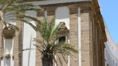 Neoklasik tarzın harika katedrali. Cadiz şehri, İspanya, Endülüs.
