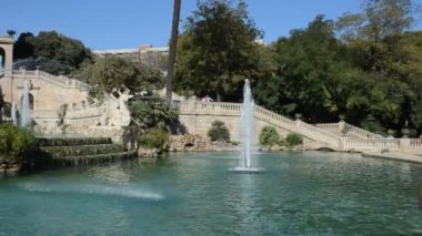 Barcelona Ciudadela Parkı. İspanya 'da çekim.