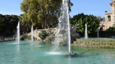 Barcelona Ciudadela Parkı. İspanya 'da çekim.