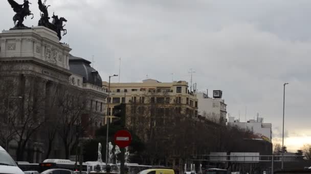 Madrid Tren Istasyonunun Üstü — Stok video