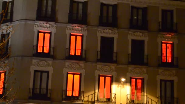 Πλάζα Ντελ Καλάο Ξενοδοχείο Στην Περιοχή Της Μαδρίτης Vacant Δωμάτια — Αρχείο Βίντεο