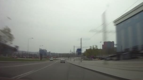 Las Calles Coche Ciudad — Vídeo de stock