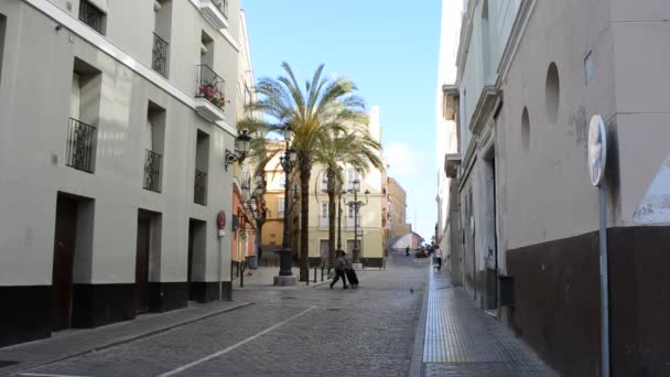 Cidade Cádiz Espanha Andaluzia Ruas Cádiz — Vídeo de Stock