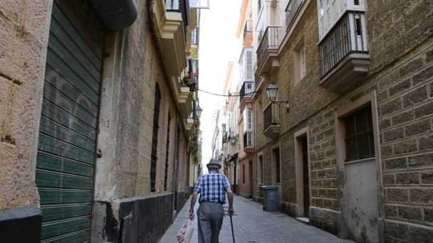 Cidade Cádiz Espanha Andaluzia Ruas Cádiz — Vídeo de Stock