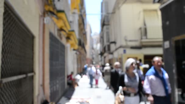 Město Cádiz Španělsko Andalusie Ulice Cádiz — Stock video