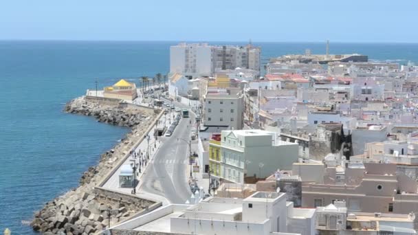 Stad Cadiz Spanje Andalusië Cádiz — Stockvideo