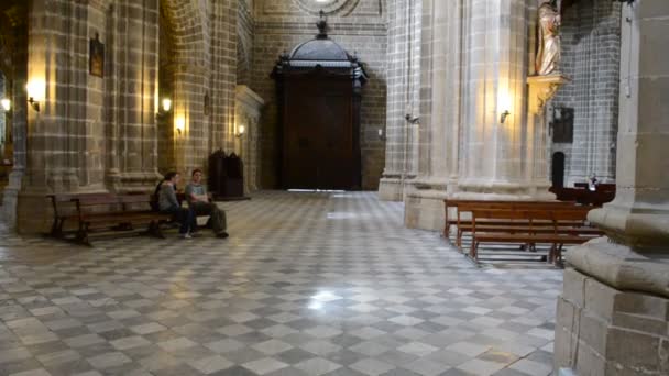 Cadiz Cathedral Andalusia Spain Temple — Stock Video