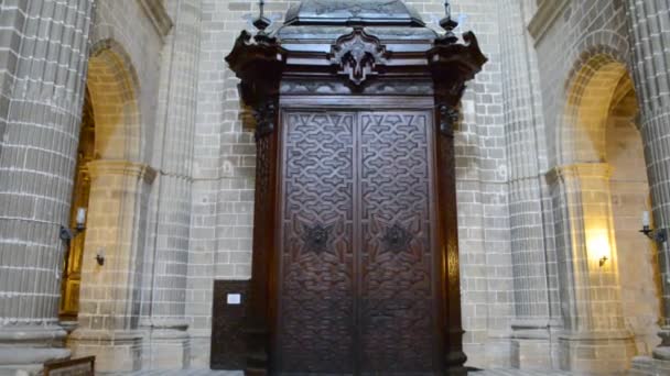 Cadiz Katedrali Endülüs Spanya Tapınağı — Stok video