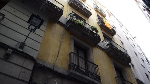 巴塞罗那哥特式区西班牙的枪击案 — 图库视频影像