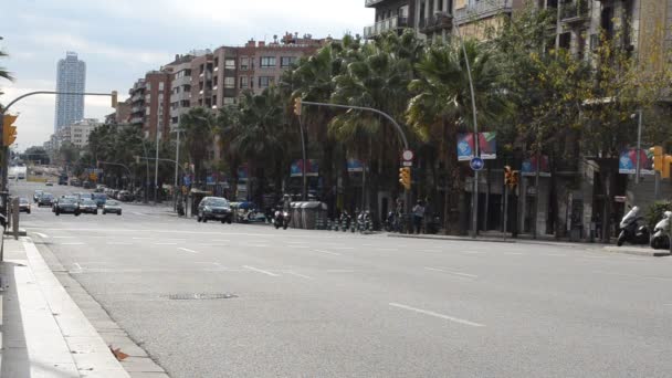 Gatorna Barcelona Spanien — Stockvideo