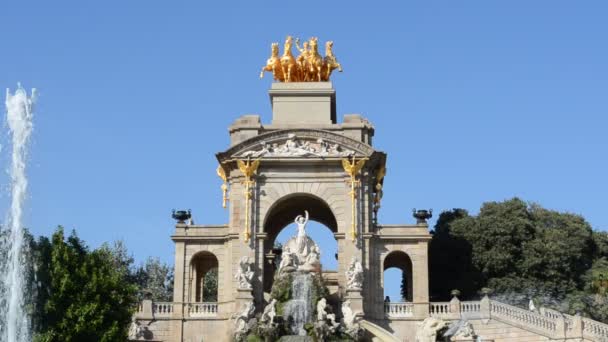 Barcelona Ciudadela Park Tiro Espanha — Vídeo de Stock