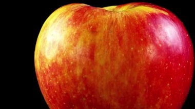 Siyah arka planda elma. Siyah bir arkaplanda çekim yapmak.