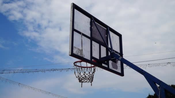 Streetball Zwolnij Trochę Koszykówka — Wideo stockowe