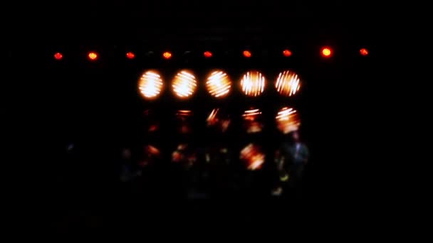 Concerto Sul Palco Una Folla Persone Musicisti Sulla Scena Fuori — Video Stock