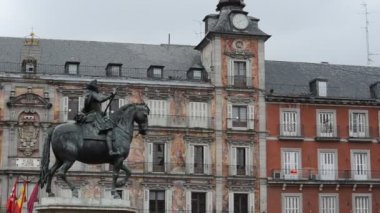 Madrid 'in merkezinde Belediye Başkanı Plaza; İspanya