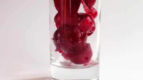 Preparation Fruit Berry Drink — Stock Video