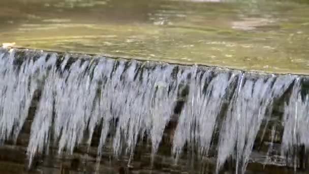 Simetria Cascata Água Parque — Vídeo de Stock