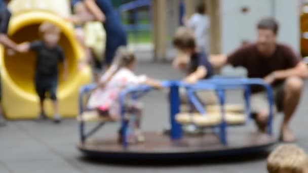 Children Playground Shooting Summer — Stock Video