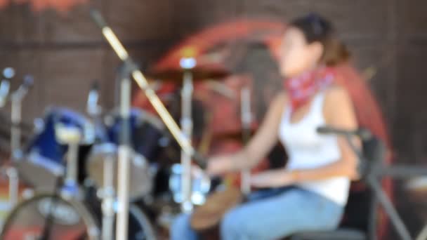 Рок Концерт Играет Гитарист Международный Фестиваль Кузнечного Искусства Парк Кузнечных — стоковое видео