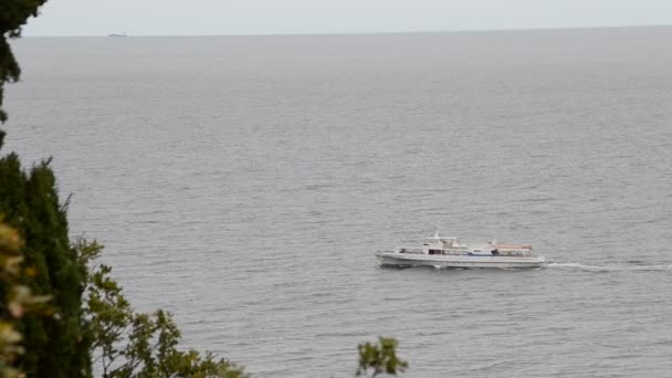 Barco Mar Disparos Naturaleza — Vídeos de Stock