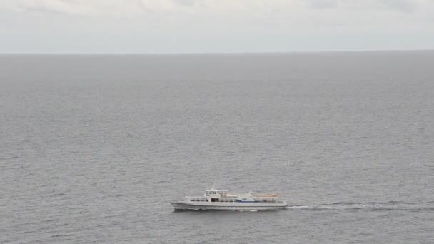 Barco Mar Disparos Naturaleza — Vídeos de Stock