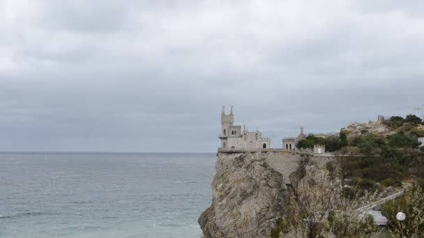 Castle Swallow Nest Krim Oekraïne Voor Toepassing Van Dit Besluit — Stockvideo