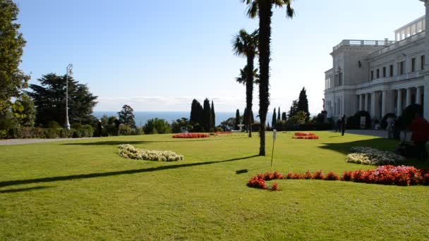 Παλάτι Της Λιβαδειάς Https Wikipedia Org Wiki Livadia Palace — Αρχείο Βίντεο