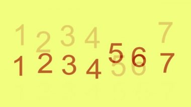 Zıplayan rakamlar. Hareketli bilgisayar animasyonu.