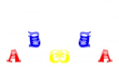 Mektuplar. Hareketli bilgisayar animasyonu.