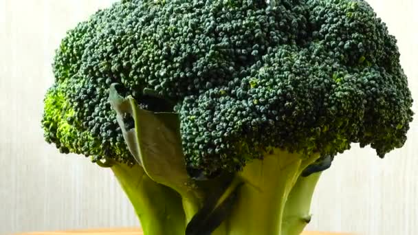 Menembak Brokoli Dalam Gerakan Papan Potong — Stok Video