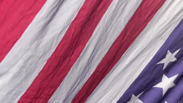 美国的国旗 在阳光灿烂的日子开枪射击 — 图库视频影像