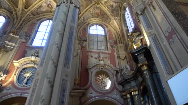 Tiro Catedral Católica Lviv Ucrania — Vídeo de stock